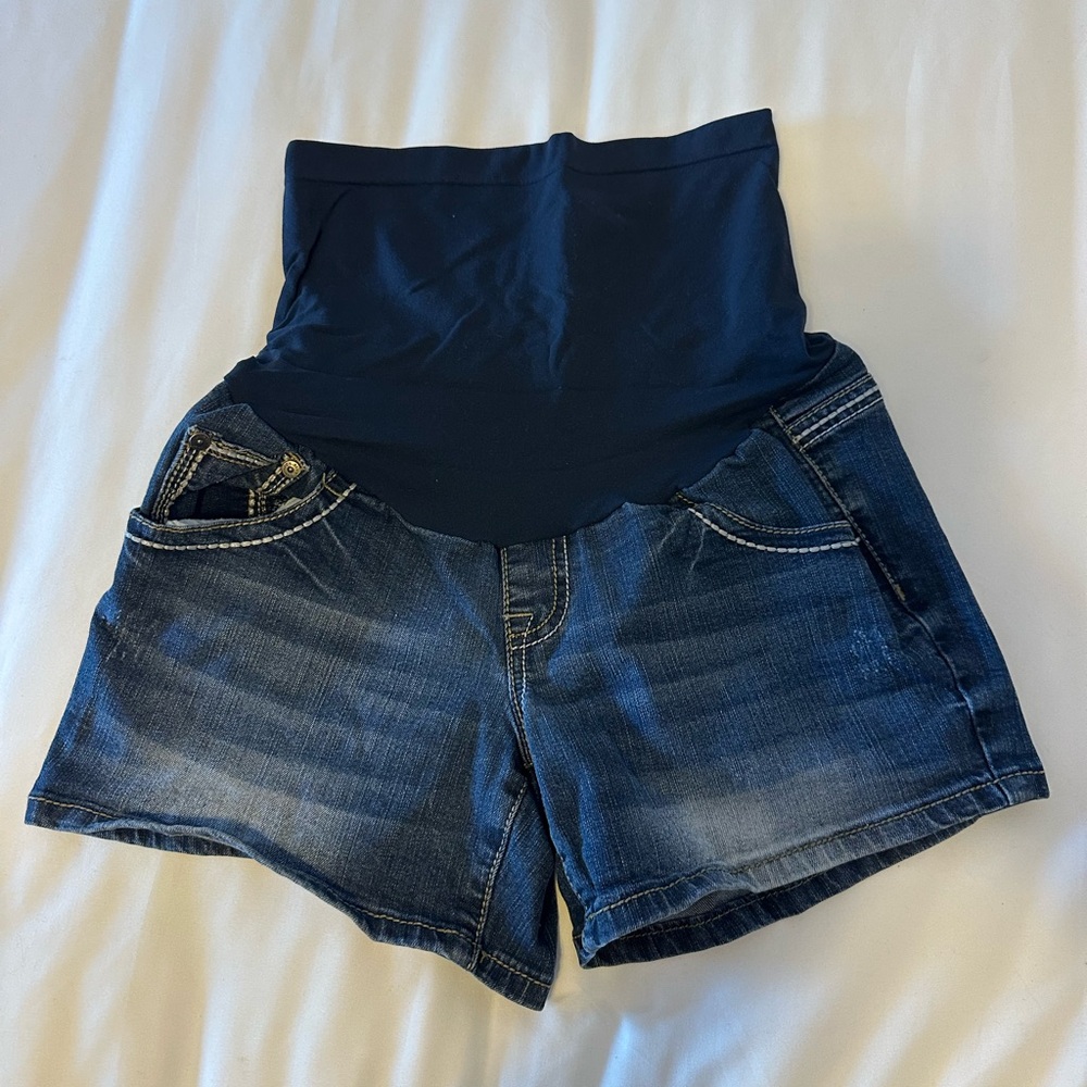 Indigo Blue Maternity Shorts